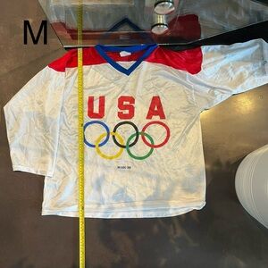 USA Olympic Mesh Shirt - Red, Blue, White